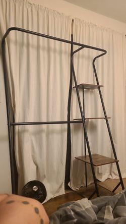 Open shelving clothing rack