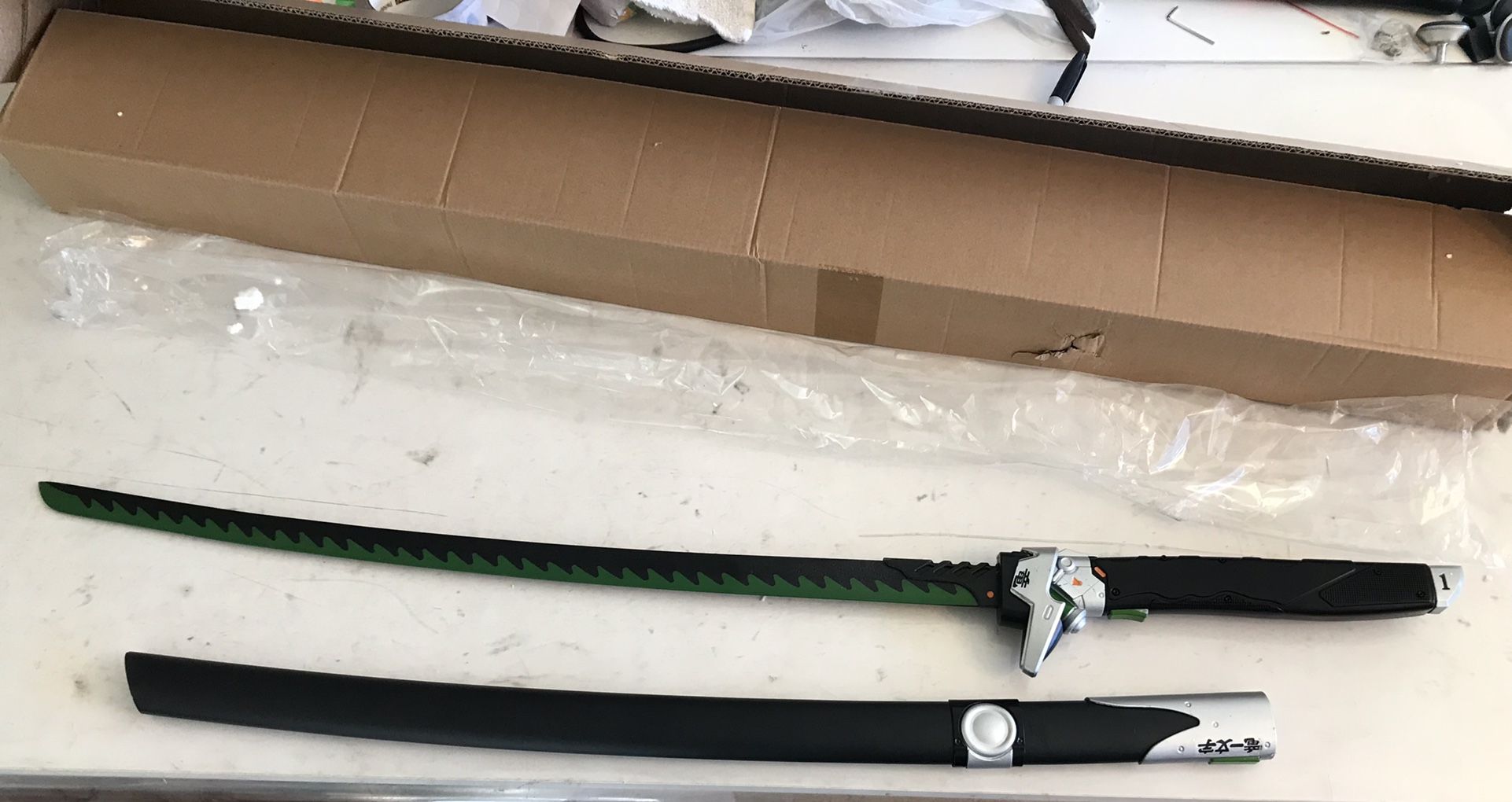 Genji Over Watch Replica Carbon Steel Sword (Green)