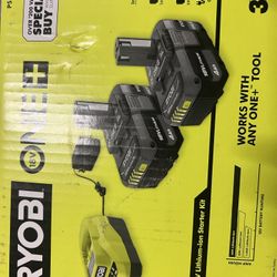 Genuine Ryobi ONE+18V Lithium-Ion 4.0Ah Battery and Charger Kit!! TODO NUEVO NEW