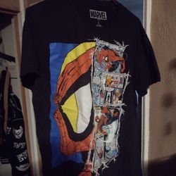 Large- L-Comic Book Styled Spider Man Shirt