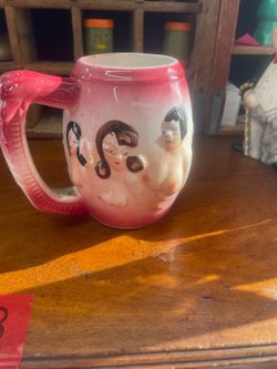 Vintage 1950s girlie mug cup