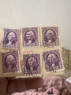 This 3-cent purple George Washington stamp was issued by the United States Postal Service as part of the Washington Bicentennial series of 1932, comme