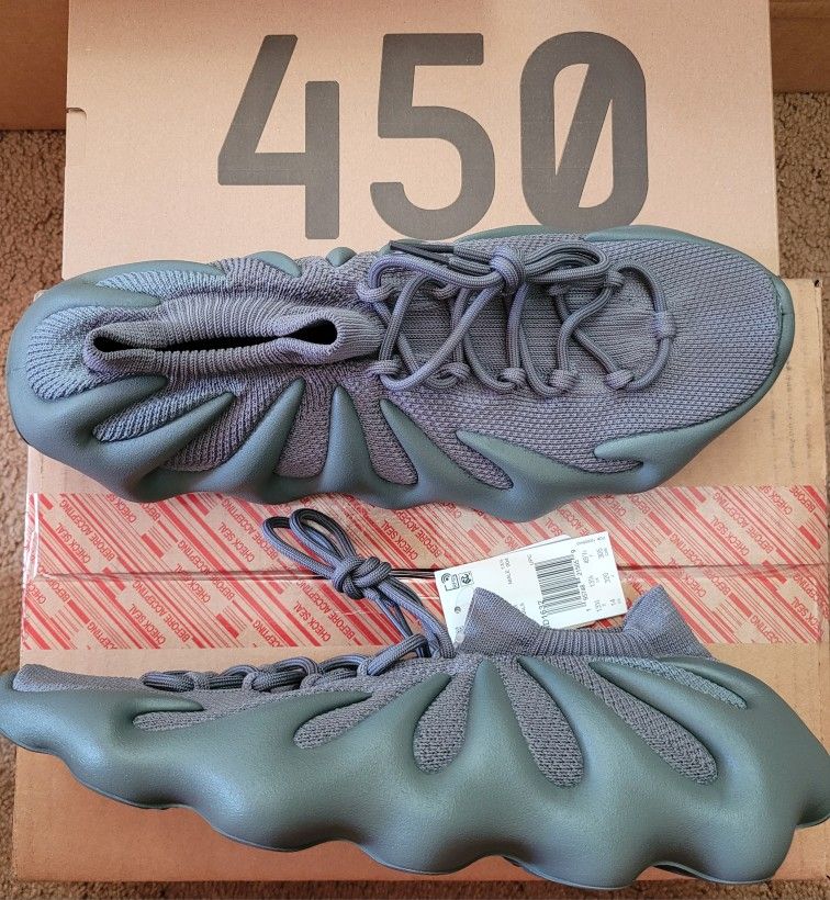 Adidas Yeezy 450 Stone Teal Sneaker Shoes ID1632 Men's Size 14