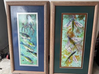 Framed Ocean Art Prints Set of 2