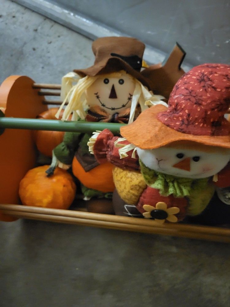 Pumpkins Scarecrows Skull Light In Carrier