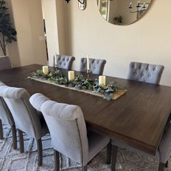 Large Dining Table Dark Walnut 