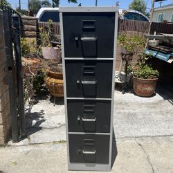 4-Drawer Metal Filing Cabinet with Chalkboard Paint Front