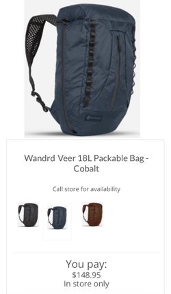 Camera Bag- WANDRD Veer 18L Packable Backpack – Cobalt