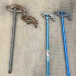 Lot Of 4 Electrical Conduit Star Point Ideal Rigid & EMT 1/2 -1” Benders