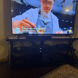 Black Glass TV Stand 