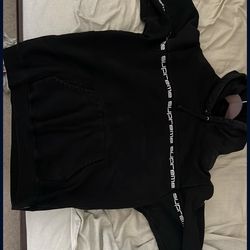 Supreme text stripe hoodie