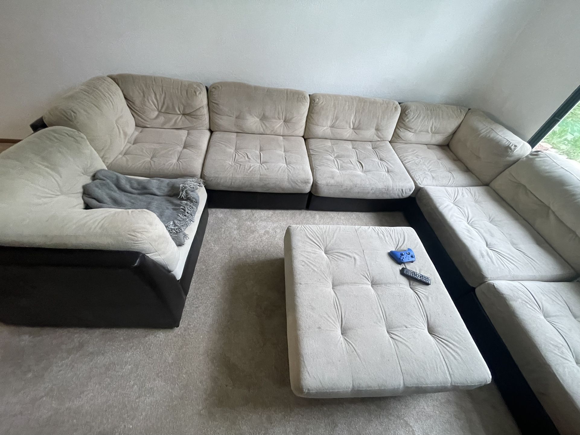 Big Comfy White Sectional