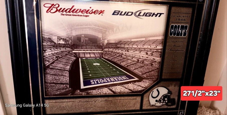 Very Rare Colts Bud/Budlight Field Mirror