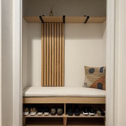 Wall-mount Wood Shelf Kit Storage