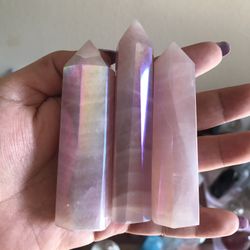 Aura Rose Quartz Obelisk Tower
