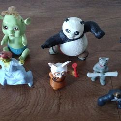 Shrek Fiona Baby Sid Alien& Pandas Master Chifu Classic Toys $12 Cash Available Now 