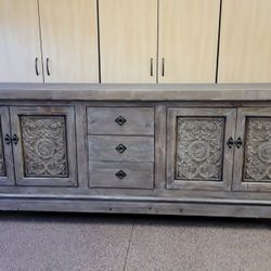 Solid Wood Carved Sideboard 