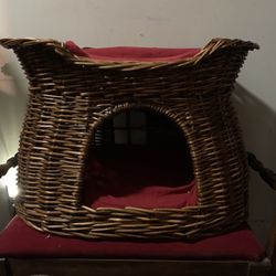 Wicker Cat Bed 