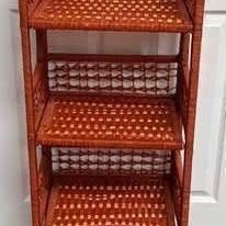 Foldable Woven Display Shelf great for plants just $25