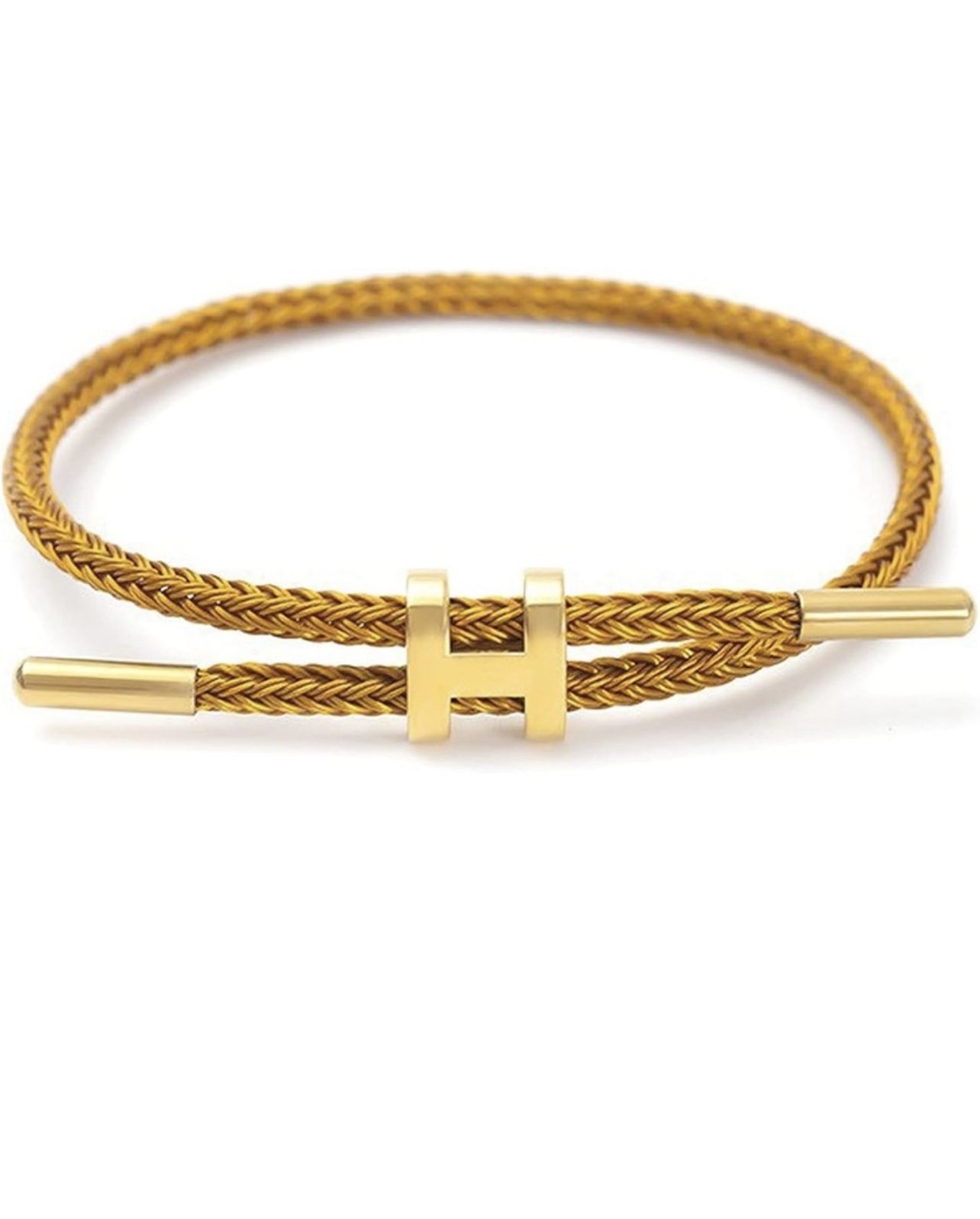 NEW Bracelets for Women Adjustable Charm Bracelet, 18k Gold-plated Buckle Design Titanium Steel Wire Rope Women's Gift Jewelry