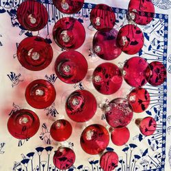 Antique Red Fine Dinning Glass Set