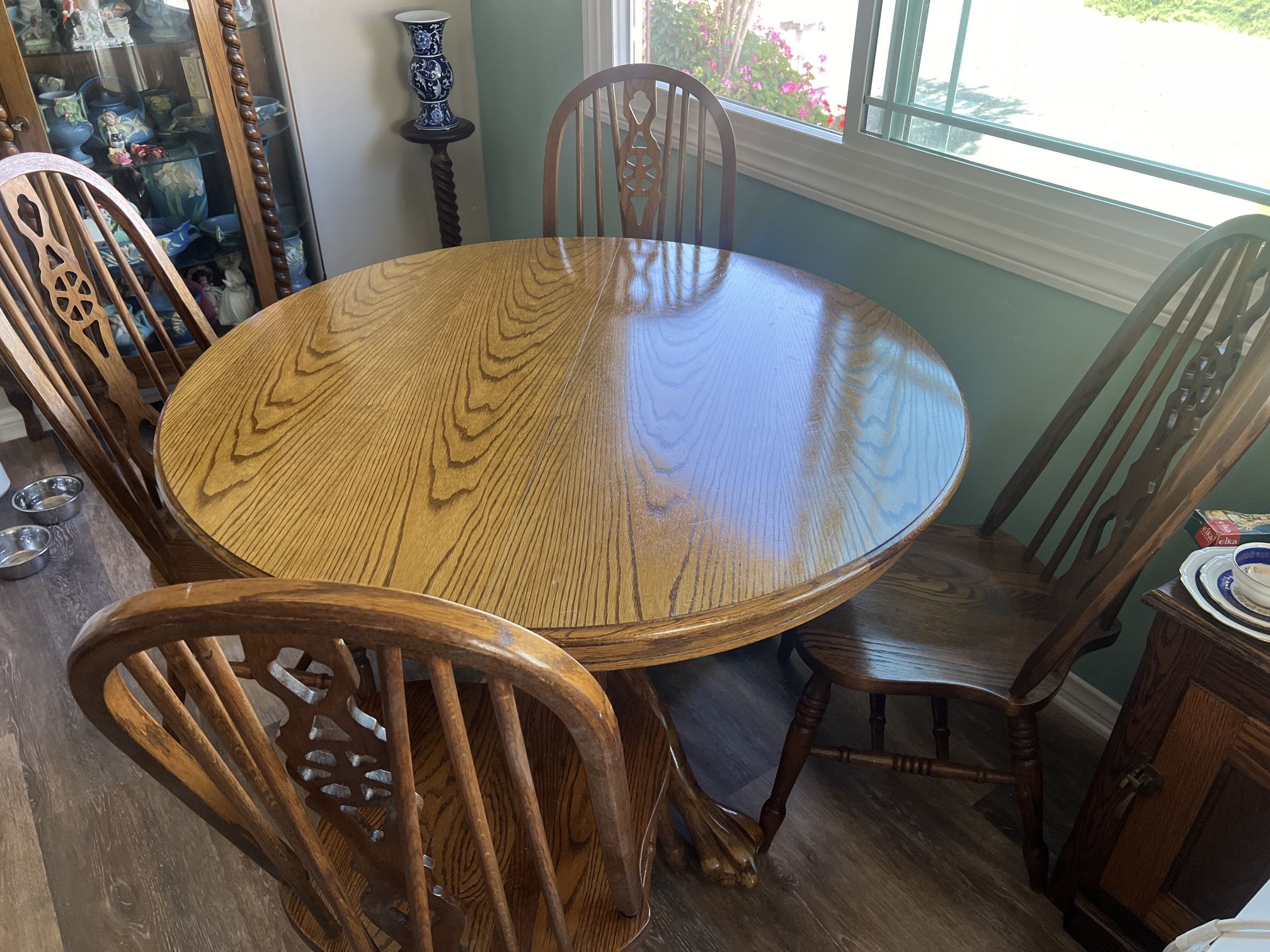Oak dining Table Set With 8 Chairs 