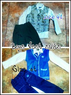 Boys vest suits 4t