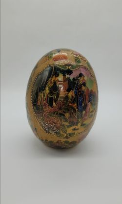 Vintage Satsuma Porcelain Egg
