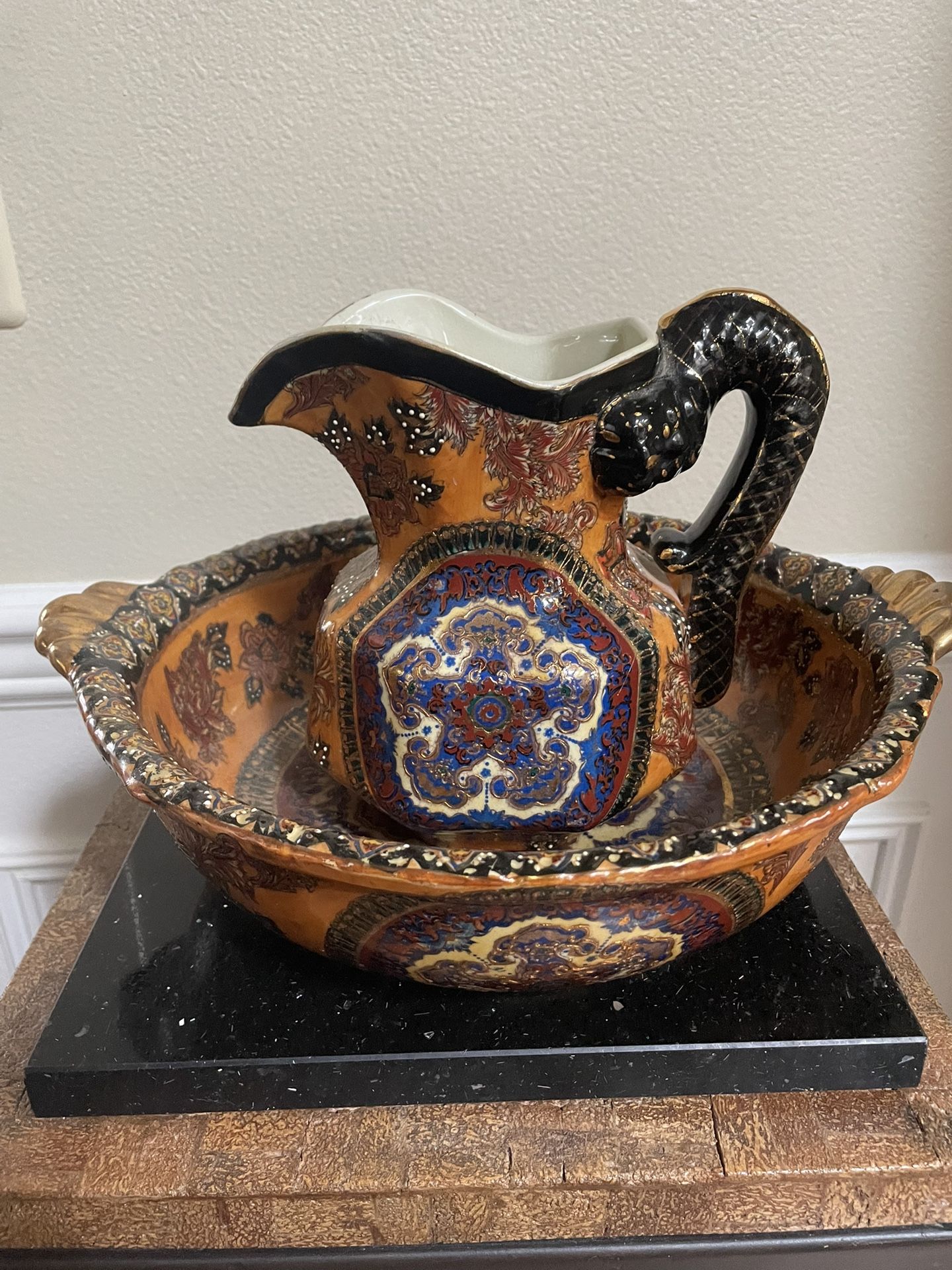 Antique Wash Basin a Pitcher Set