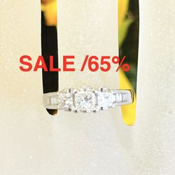 Diamond Ring Engagement NEW 1.21 Carats NATURAL ❤️DAY SALE -70% THE APPRAISAL IS FROM WHEN GOLD WAS  BELOW $2000 NOW GOLD IS OVER $4000 See Appraisal 