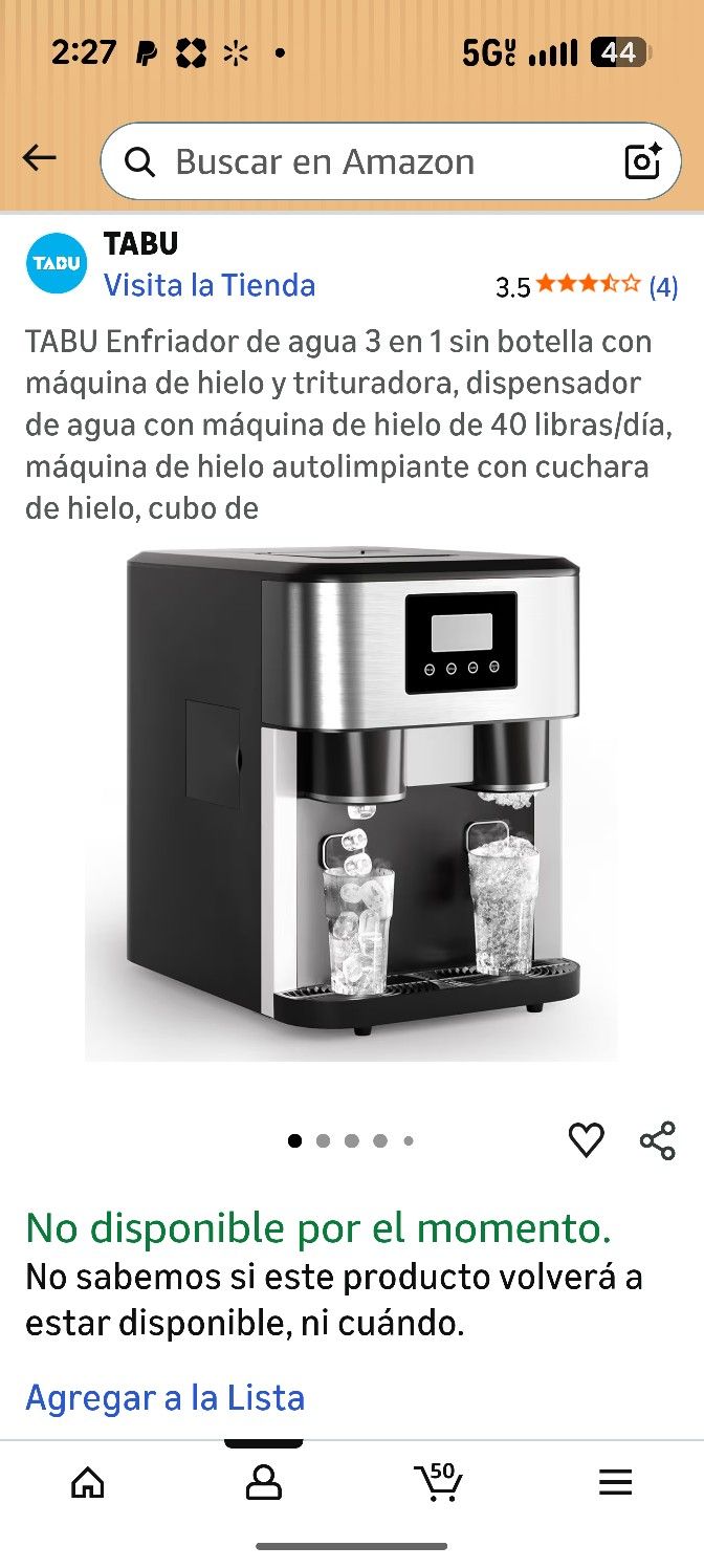Dispensador De Agua Y Hielo