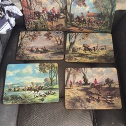 Vintage Placemats For “the Hunt”. Fox Hunting Placemats