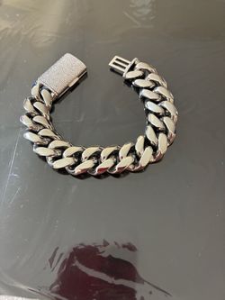 New 18mm 8inch stainless steel Silver Cuban Link Chain Bracelet
