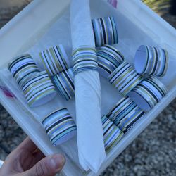 Handmade Napkin Rings Made Of Quality Craft Paper (set Of 12)