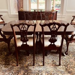Antique Table - 8 Chairs