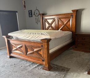 5 piece solid oak King size Bedroom set