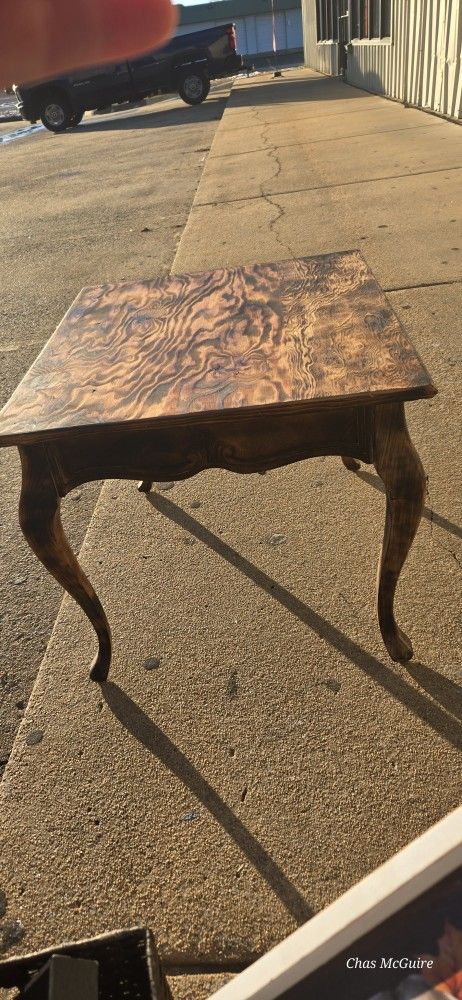 Custom Burnt Wood Table
