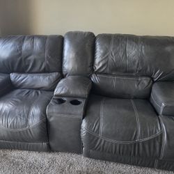 Leather Love Seat Recliner
