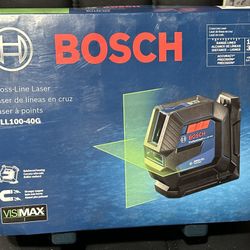 Bosch 100 ft. Green Laser Level Self Leveling with VisiMax Technology, Adjustable L-Bracket Mount and Hard Carrying Case