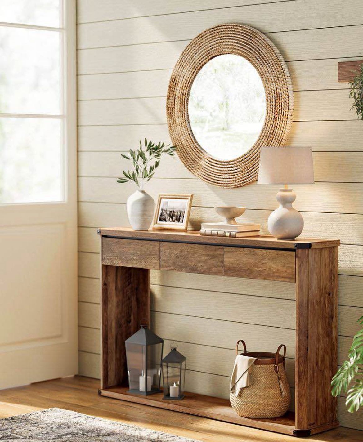 47.2 Inches Console Table with 3 Drawers