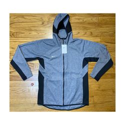 Nike Showtime Full-Zip Dri-Fit basketball Hoody Heather Grey Men’s so M NEW!!
