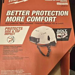 Milwaukee White Bolt Vented Safety Helmet