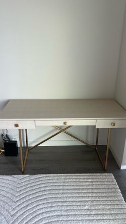 CB2 Avalon Ivory Faux Shagreen Desk