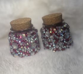 Rhinestone Jar, Glass, Jar, Glass Jar, Storage, Travel, Cosmetics, Beauty, Accessories