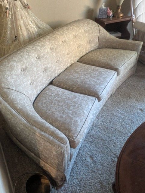Curved Cream Couch