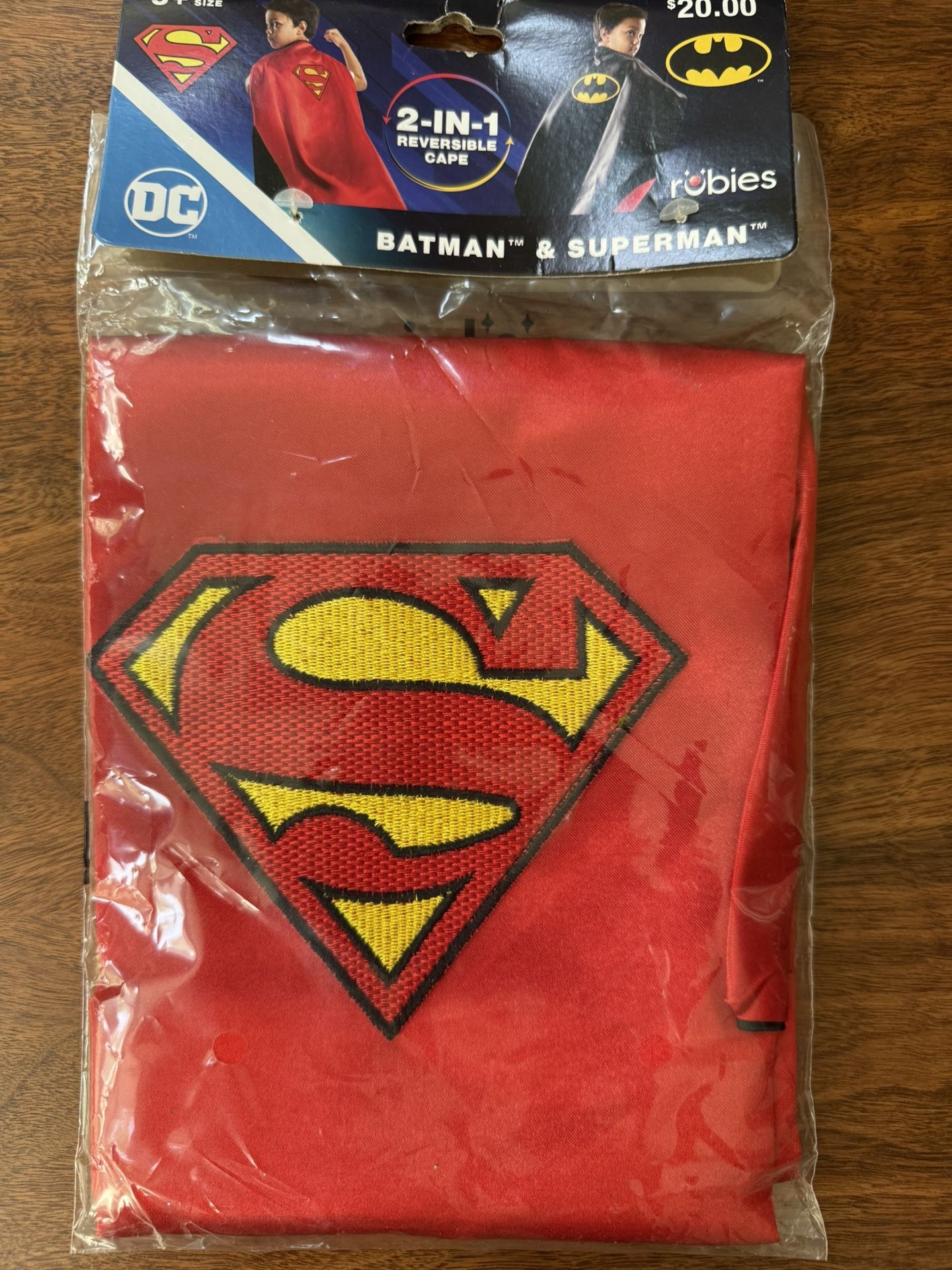 Rubies Reversible Batman & Superman Cape