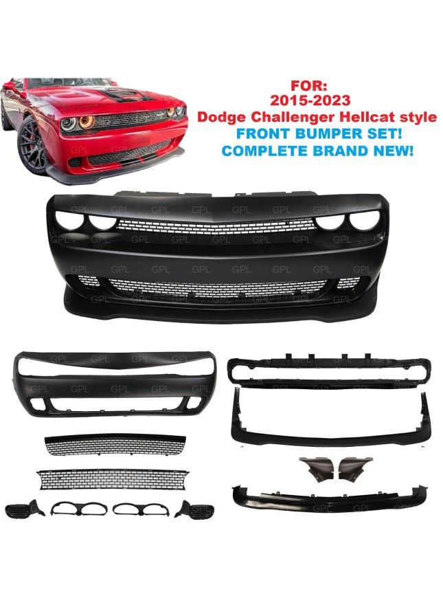 for 2015-2023 Dodge Challenger Hellcat style full Front bumper replacement new