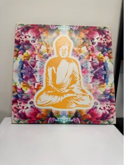 Buddha Canvas Wall Art – Colorful Meditation Decor