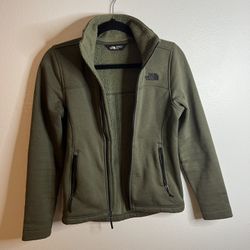 North Face Green Zip-Up Jacket