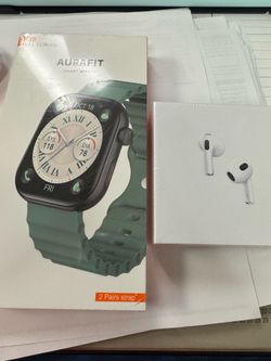 Smart watch and wireless earbuds